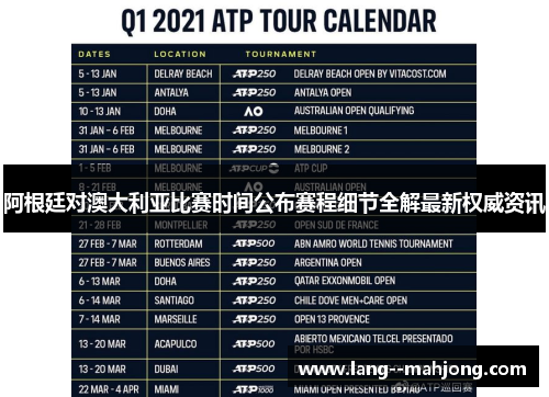 阿根廷对澳大利亚比赛时间公布赛程细节全解最新权威资讯